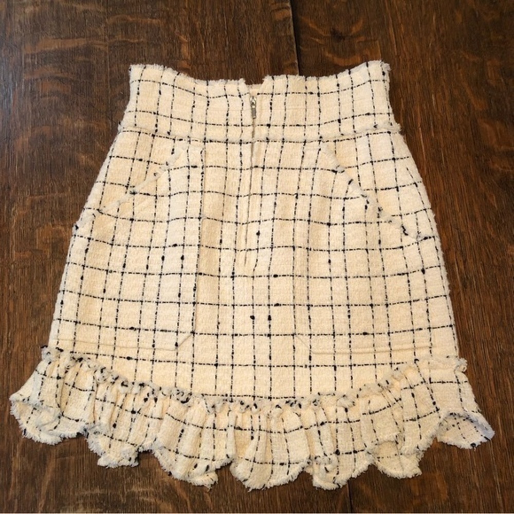 Rebecca Taylor tweed high waist mini skirt. Size 4.